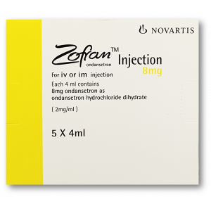 ZOFRAN 8 MG / 4 ML ( ONDANSETRON ) FOR IV / IM INJECTION 5 X 4ML AMPOULES